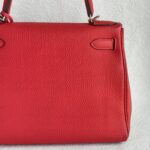 Hermes Kelly 28cm Pivoine with Togo Leather and Palladium Plated Hardware #OROY-1 - Image 6