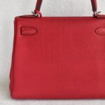 Hermes Kelly 28cm Pivoine with Togo Leather and Palladium Plated Hardware #OROY-1 - Image 5