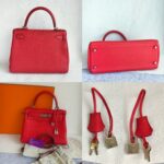 Hermes Kelly 28cm Pivoine with Togo Leather and Palladium Plated Hardware #OROY-1 - Image 2