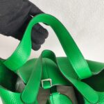 Hermes Picotin 22cm Bamboo Green with Clemence Leather and Palladium Plated Hardware #ORRE-2 - Image 13