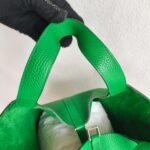 Hermes Picotin 22cm Bamboo Green with Clemence Leather and Palladium Plated Hardware #ORRE-2 - Image 16
