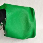 Hermes Picotin 22cm Bamboo Green with Clemence Leather and Palladium Plated Hardware #ORRE-2 - Image 6