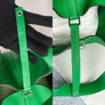 Hermes Picotin 22cm Bamboo Green with Clemence Leather and Palladium Plated Hardware #ORRE-2 - Image 17