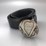 LV Belt Size 90/36 Black Leather with Silver Hardware #OORC-23