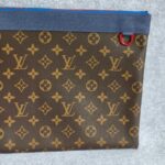LV Pochette Apollo GM Brown/Blue/Red with Monogram Coated Canvas/Leather and Red Hardware #ORYS-1 - Image 4