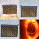 LV Pochette Apollo GM Brown/Blue/Red with Monogram Coated Canvas/Leather and Red Hardware #ORYS-1 - Image 2