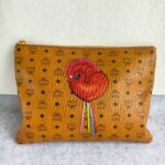 MCM Sling Bag Brown with Visetos Canvas and Gold Hardware #ORSE-4 - Image 3