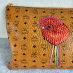 MCM Sling Bag Brown with Visetos Canvas and Gold Hardware #ORSE-4 - Image 4