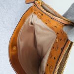 MCM Sling Bag Brown with Visetos Canvas and Gold Hardware #ORSE-4 - Image 16