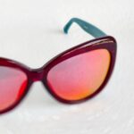 Matthew Williamson Sunglasses Blue/Maroon with Metal/Plastic and Gold Hardware#OOUE-90 - Image 7