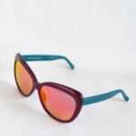 Matthew Williamson Sunglasses Blue/Maroon with Metal/Plastic and Gold Hardware#OOUE-90 - Image 2