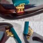 Matthew Williamson Sunglasses Blue/Maroon with Metal/Plastic and Gold Hardware#OOUE-90 - Image 9