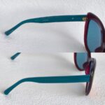 Matthew Williamson Sunglasses Blue/Maroon with Metal/Plastic and Gold Hardware#OOUE-90 - Image 4