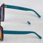 Matthew Williamson Sunglasses Blue/Maroon with Metal/Plastic and Gold Hardware#OOUE-90 - Image 5