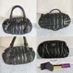 Prada Bag Black with Nylon/Lambskin and Silver Hardware #OORU-18 - Image 2