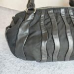 Prada Bag Black with Nylon/Lambskin and Silver Hardware #OORU-18 - Image 5