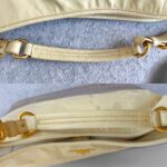 Prada Bag Light Cream/Grey with Glaced Calfskin and Gold Hardware #ORSE-2 - Image 16