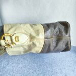 Prada Bag Light Cream/Grey with Glaced Calfskin and Gold Hardware #ORSE-2 - Image 7