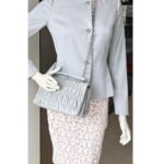 Prada Crossbody Bag Grey with Lambskin and Silver Hardware #ORKS-3 - Image 31