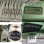 Prada Crossbody Bag Grey with Lambskin and Silver Hardware #ORKS-3 - Image 15