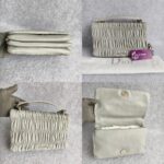 Prada Crossbody Bag Grey with Lambskin and Silver Hardware #ORKS-3 - Image 2