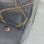 Chanel Vintage Tote Bag Black Calf Leather with Antique Gold Hardware #RELT-1 - Image 17