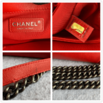 Chanel Boy Large 28cm Red Calf Leather with Ruthenium Hardware #GLRTC-2 - Image 21