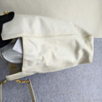 Chanel Vintage Shopper Bag White Grained Calfskin with Gold Hardware #REEC-1 - Image 7