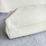 Chanel Vintage Shopper Bag White Grained Calfskin with Gold Hardware #REEC-1 - Image 9