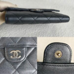 Chanel Wallet Black Grained Calfskin with Silver Hardware #ORRS-2 - Image 4
