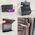 Chanel Wallet Black Grained Calfskin with Silver Hardware #ORRS-2 - Image 2