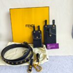 Fendi Belt Bag Black Calf Leather with Canvas and Gold Hardware #ORSL-3 - Image 2