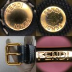 Fendi Belt Bag Black Calf Leather with Canvas and Gold Hardware #ORSL-3 - Image 18