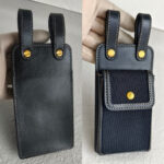 Fendi Belt Bag Black Calf Leather with Canvas and Gold Hardware #ORSL-3 - Image 4