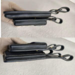 Fendi Belt Bag Black Calf Leather with Canvas and Gold Hardware #ORSL-3 - Image 9