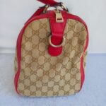 Gucci Boston Bag Brown Canvas with Red Leather and Gold Hardware #GUEOR-1 - Image 8