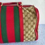 Gucci Boston Bag Brown Canvas with Red Leather and Gold Hardware #GUEOR-1 - Image 6