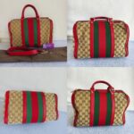 Gucci Boston Bag Brown Canvas with Red Leather and Gold Hardware #GUEOR-1 - Image 2