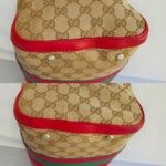 Gucci Boston Bag Brown Canvas with Red Leather and Gold Hardware #GUEOR-1 - Image 17