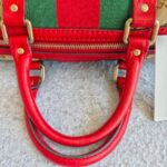 Gucci Boston Bag Brown Canvas with Red Leather and Gold Hardware #GUEOR-1 - Image 18