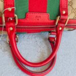 Gucci Boston Bag Brown Canvas with Red Leather and Gold Hardware #GUEOR-1 - Image 19