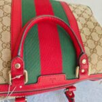 Gucci Boston Bag Brown Canvas with Red Leather and Gold Hardware #GUEOR-1 - Image 20