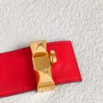 Hermes CDC Bracelet Size XS Red Swift Leather with Gold Hardware #RELE-6 - Image 4