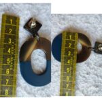Hermes Isthme Earring Blue /Brown Buffalo Horn Lacquered Wood #RELE-32 - Image 11