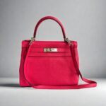 Hermes Kelly 28 Rose Extreme Clemence Leather with Palladium Plated Hardware #REUR-2