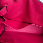 Hermes Kelly 28 Rose Extreme Clemence Leather with Palladium Plated Hardware #REUR-2 - Image 33