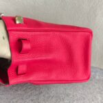 Hermes Kelly 28 Rose Extreme Clemence Leather with Palladium Plated Hardware #REUR-2 - Image 10