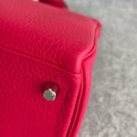 Hermes Kelly 28 Rose Extreme Clemence Leather with Palladium Plated Hardware #REUR-2 - Image 18