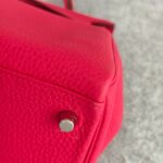 Hermes Kelly 28 Rose Extreme Clemence Leather with Palladium Plated Hardware #REUR-2 - Image 19