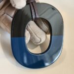 Hermes Isthme Pop Pendant Necklace Black/Blue Buffalo Horn Lacquered Wood #RELE-31 - Image 2